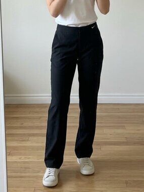 Nike Women's Black Trouser Dri-Fit Golf Pants with Pockets